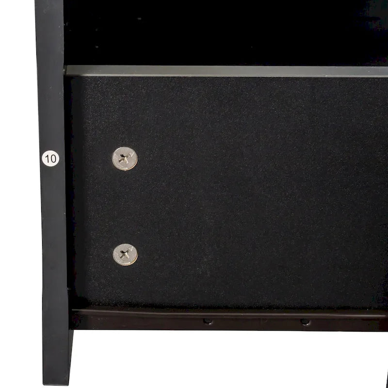 Meuble TV noir moderne avec 3 tiroirs, pour une personne