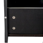 Meuble TV noir moderne avec 3 tiroirs, pour une personne