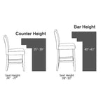 Tabouret de bar rembourré beige/gris/bleu clair, hauteur d'assise de 71 cm, lot de 2