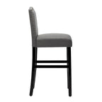 Tabouret de bar rembourré beige/gris/bleu clair, hauteur d'assise de 71 cm, lot de 2