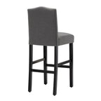 Tabouret de bar rembourré beige/gris/bleu clair, hauteur d'assise de 71 cm, lot de 2