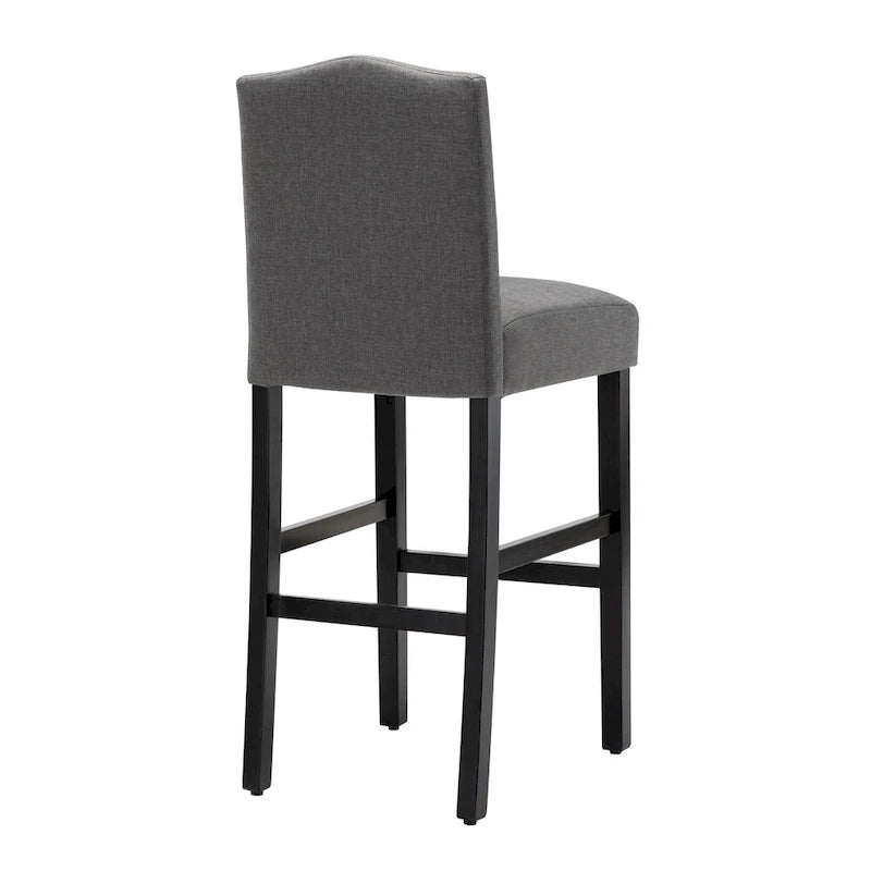 Tabouret de bar rembourré beige/gris/bleu clair, hauteur d'assise de 71 cm, lot de 2