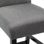 Tabouret de bar rembourré beige/gris/bleu clair, hauteur d'assise de 71 cm, lot de 2