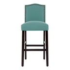 Tabouret de bar rembourré beige/gris/bleu clair, hauteur d'assise de 71 cm, lot de 2