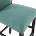 Tabouret de bar rembourré beige/gris/bleu clair, hauteur d'assise de 71 cm, lot de 2