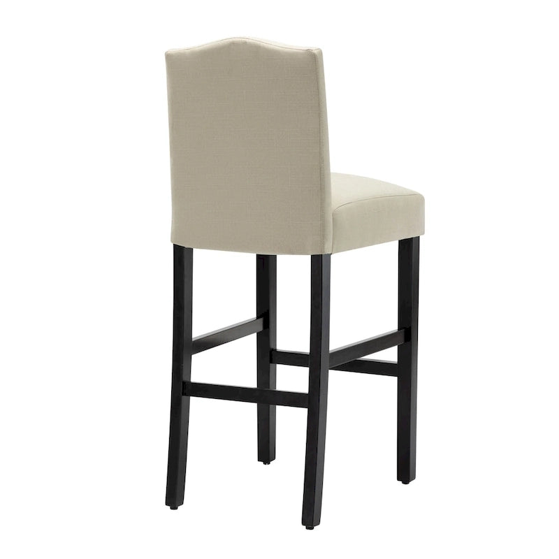 Tabouret de bar rembourré beige/gris/bleu clair, hauteur d'assise de 71 cm, lot de 2