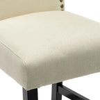 Tabouret de bar rembourré beige/gris/bleu clair, hauteur d'assise de 71 cm, lot de 2