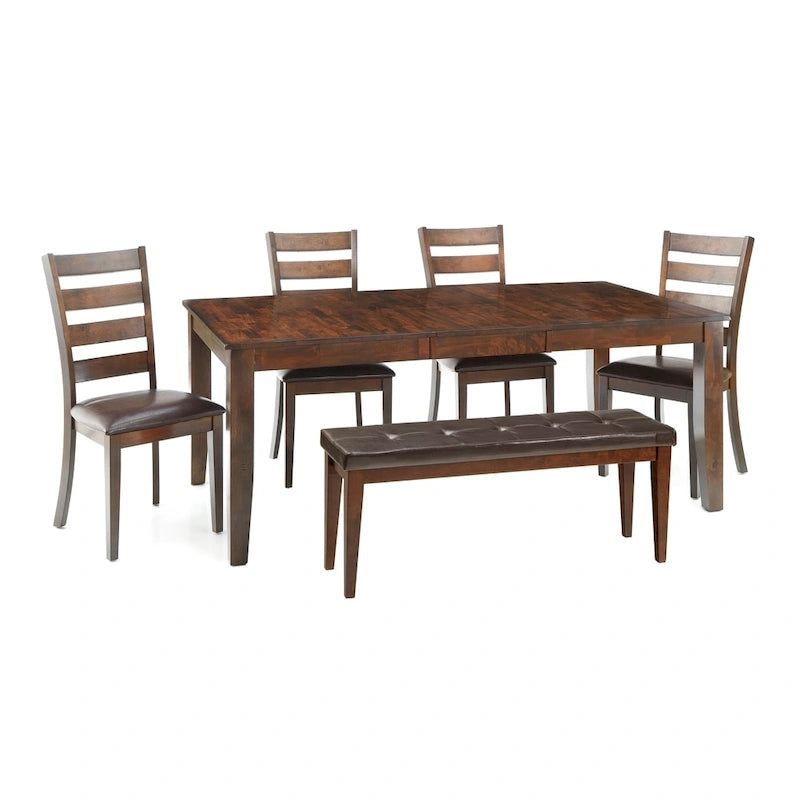 Banc de salle à manger sans dossier marron, individuel, assise rembourrée