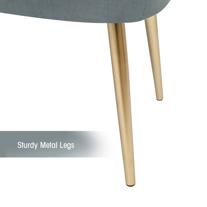 Repose-pieds banc en velours – Rose / Gris / Vert / Bleu, Pieds en métal, 1 personne