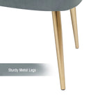 Repose-pieds banc en velours – Rose / Gris / Vert / Bleu, Pieds en métal, 1 personne