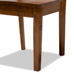 Chaise de salle à manger moderne, brun foncé et noyer, lot de 2