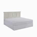 Tête de lit King style côtier blanc cassé – 1 personne