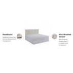 Tête de lit King style côtier blanc cassé – 1 personne