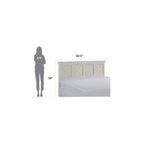 Tête de lit King style côtier blanc cassé – 1 personne