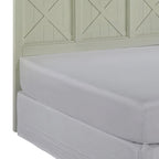 Tête de lit King style côtier blanc cassé – 1 personne