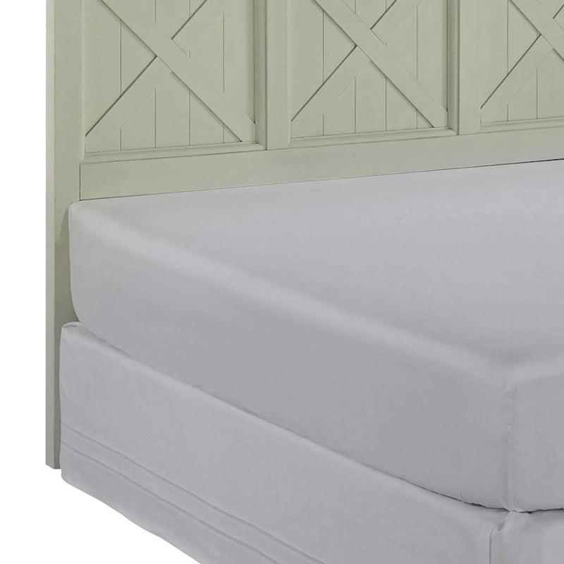 Tête de lit King style côtier blanc cassé – 1 personne