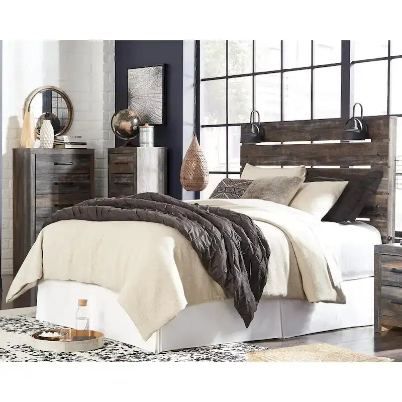 Tête de lit Queen Size, multicolore rustique, 1 personne