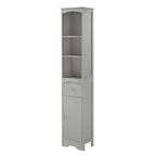 Armoire de salle de bain haute sur pied avec tiroir – Vert / Gris / Blanc / Noir, assemblage par 1 personne