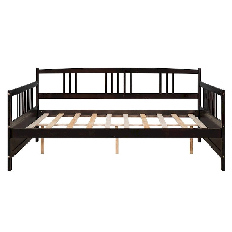 Lit de repos double avec rangement Espresso/blanc pour 1 personne