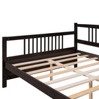 Lit de repos double avec rangement Espresso/blanc pour 1 personne