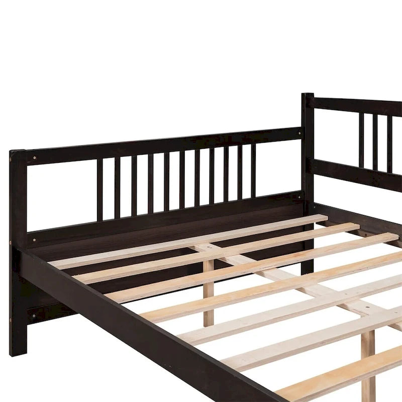Lit de repos double avec rangement Espresso/blanc pour 1 personne