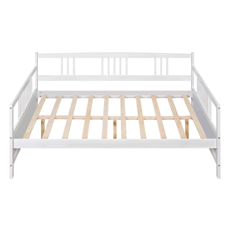 Lit de repos double avec rangement Espresso/blanc pour 1 personne