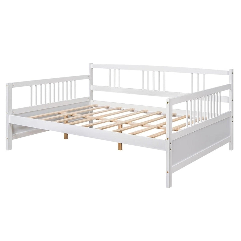 Lit de repos double avec rangement Espresso/blanc pour 1 personne