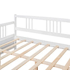 Lit de repos double avec rangement Espresso/blanc pour 1 personne