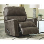 Fauteuil inclinable à bascule simple en similicuir marron