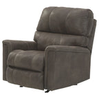 Fauteuil inclinable à bascule simple en similicuir marron