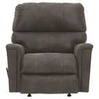 Fauteuil inclinable à bascule simple en similicuir marron