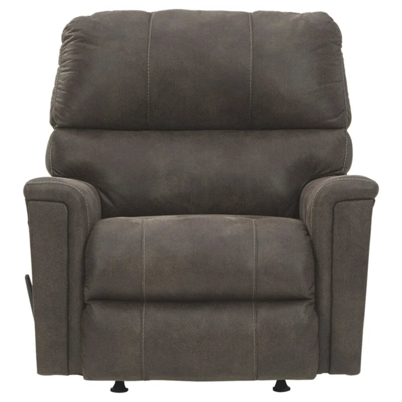 Fauteuil inclinable à bascule simple en similicuir marron