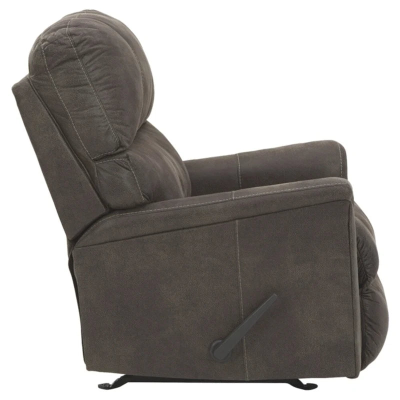 Fauteuil inclinable à bascule simple en similicuir marron