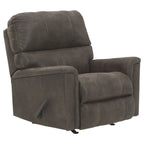 Fauteuil inclinable à bascule simple en similicuir marron