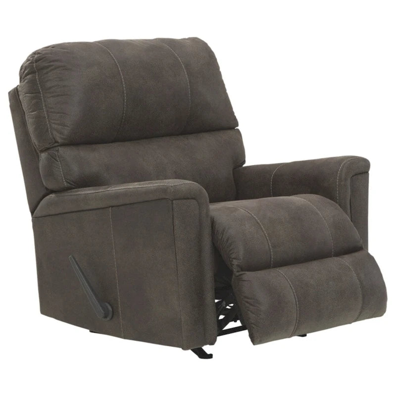 Fauteuil inclinable à bascule simple en similicuir marron