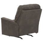 Fauteuil inclinable à bascule simple en similicuir marron