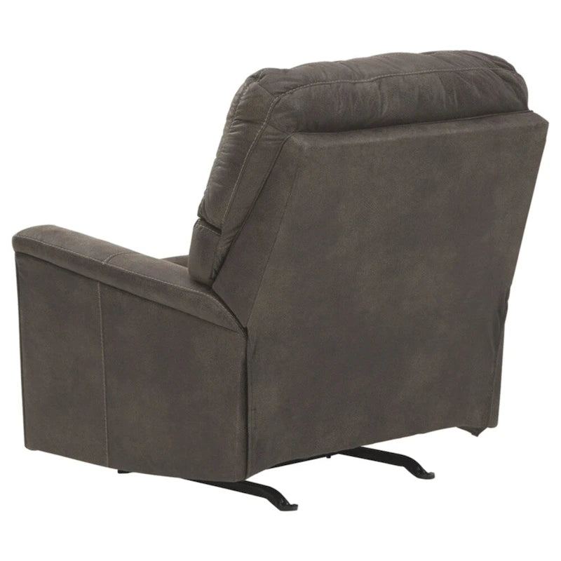 Fauteuil inclinable à bascule simple en similicuir marron