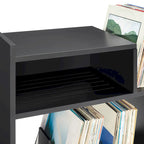Meuble tourne-disque noir/marron, style moderne
