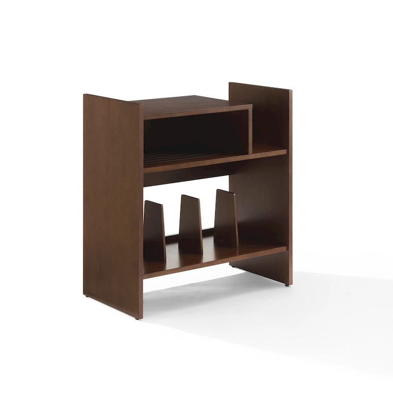 Meuble tourne-disque noir/marron, style moderne