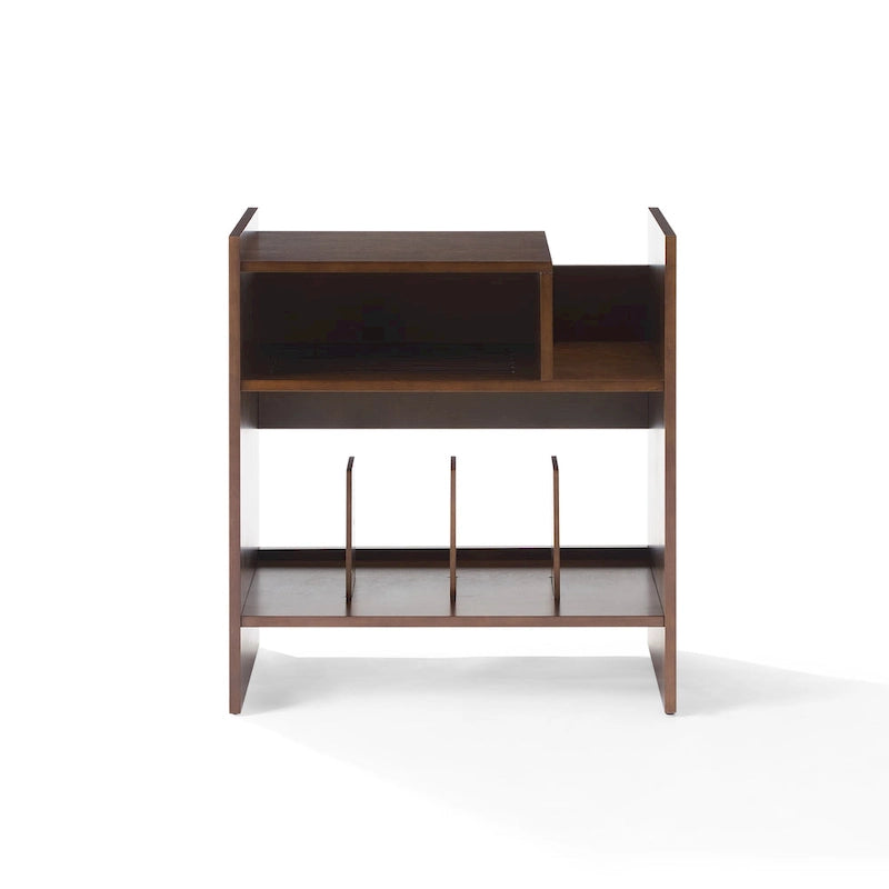 Meuble tourne-disque noir/marron, style moderne
