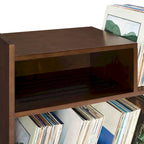 Meuble tourne-disque noir/marron, style moderne