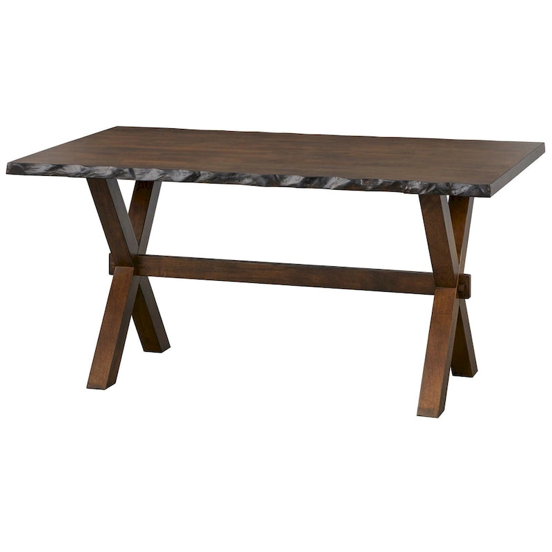 Ensemble de salle à manger en noyer massif avec banc, 6 places