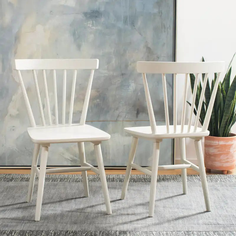 Chaise de salle à manger Spindle Farmhouse, plusieurs coloris, lot de 2