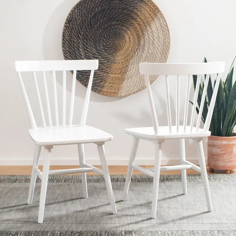 Chaise de salle à manger Spindle Farmhouse, plusieurs coloris, lot de 2