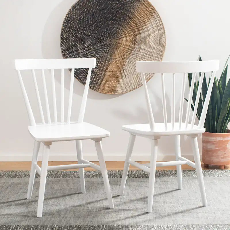 Chaise de salle à manger Spindle Farmhouse, plusieurs coloris, lot de 2