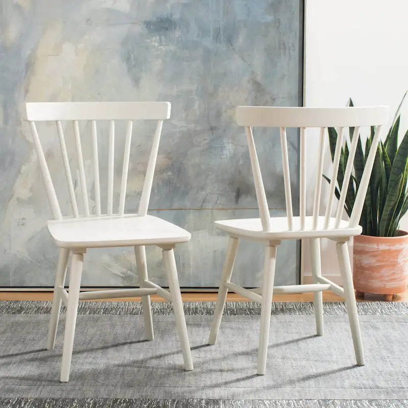 Chaise de salle à manger Spindle Farmhouse, plusieurs coloris, lot de 2