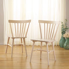 Chaise de salle à manger Spindle Farmhouse, plusieurs coloris, lot de 2