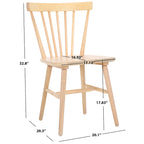 Chaise de salle à manger Spindle Farmhouse, plusieurs coloris, lot de 2