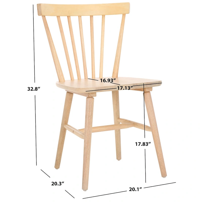 Chaise de salle à manger Spindle Farmhouse, plusieurs coloris, lot de 2