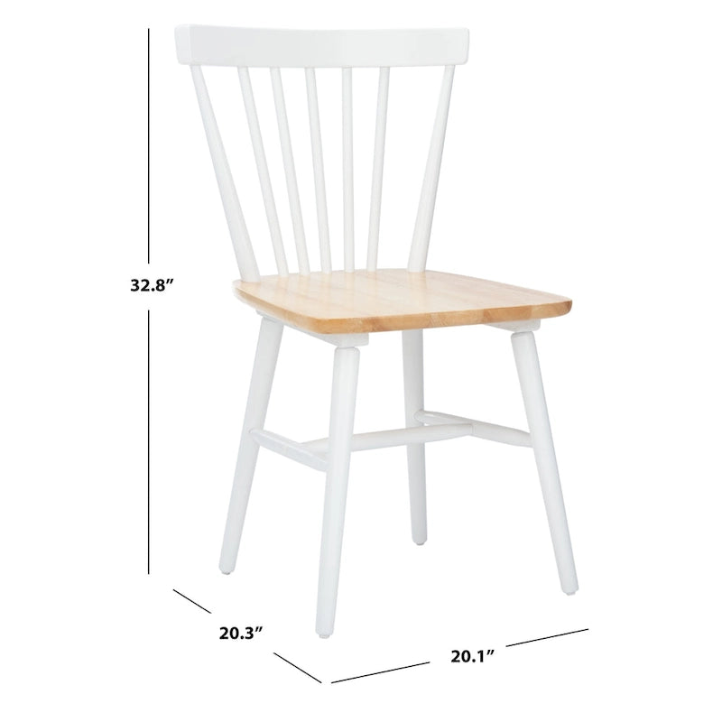 Chaise de salle à manger Spindle Farmhouse, plusieurs coloris, lot de 2